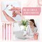 9 Pcs Ballpoint Pens Set Metal Crystal Diamond Glitter Pens for Journaling Black Ink Pretty Cute Things Fancy Stationery Gifts for Women Girls Birthday Home Office Desk(Pink)